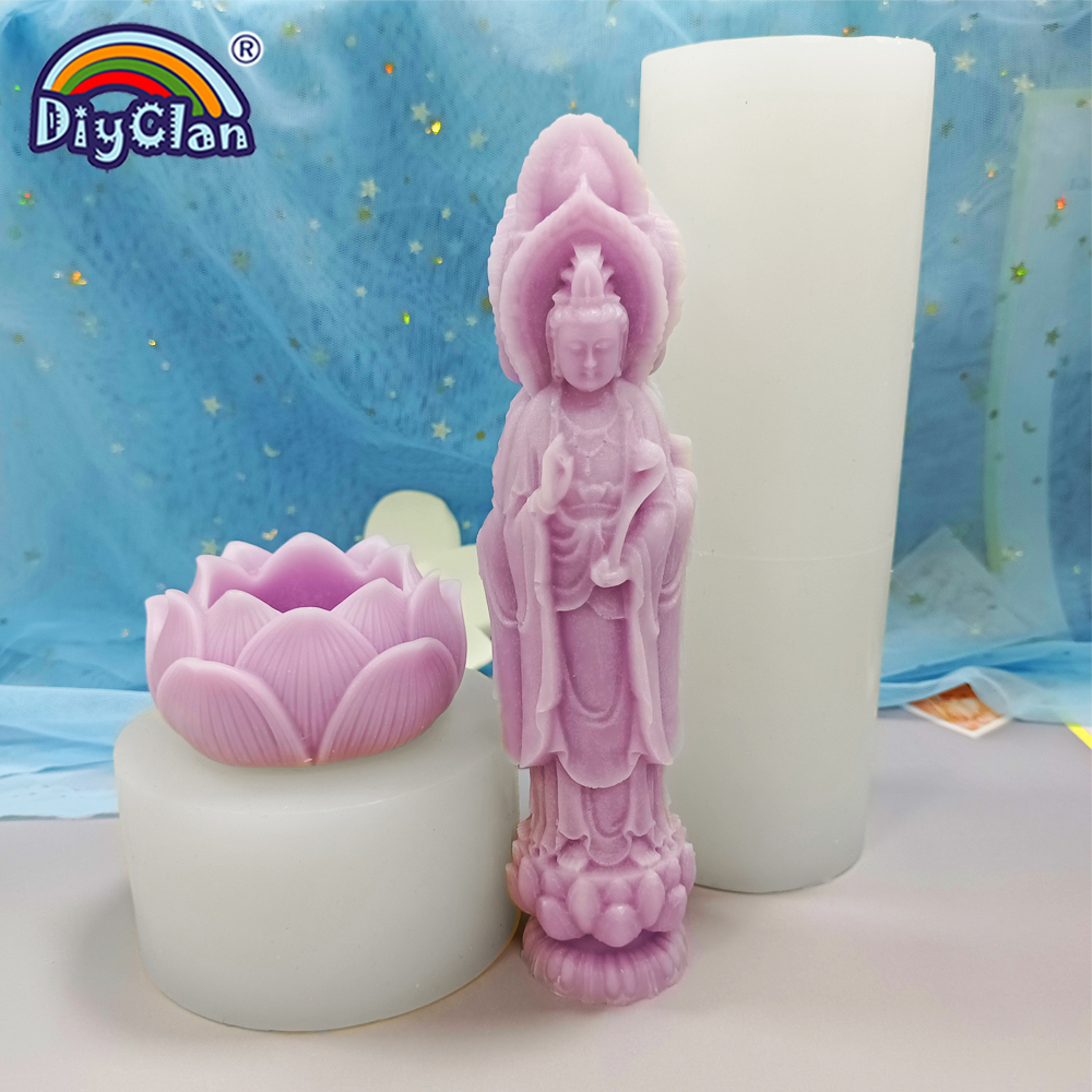 Resin Art Furniture - Three Face Guanyin Lotus Terrace Model