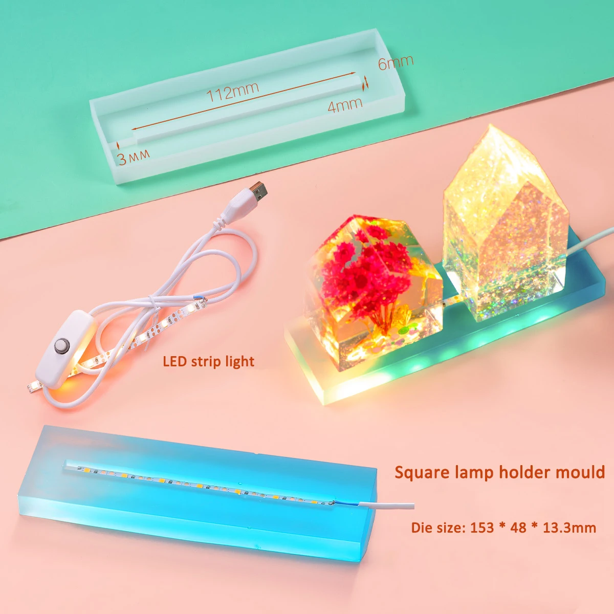 DIY Silicone Mold Resin Moldin - مراجعة Resin Art Light وسعره