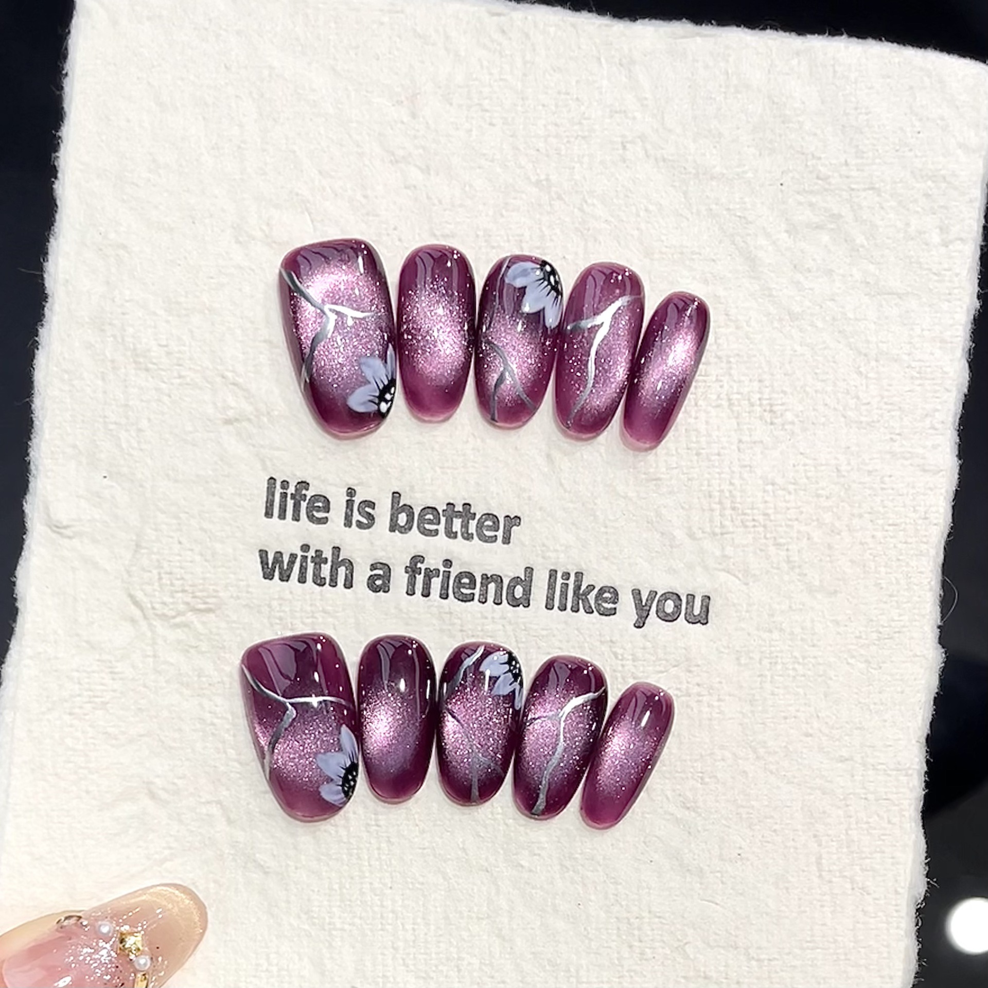 10pcs Handmade Pressed Oval Na - مراجعة Resin Art Design وسعره