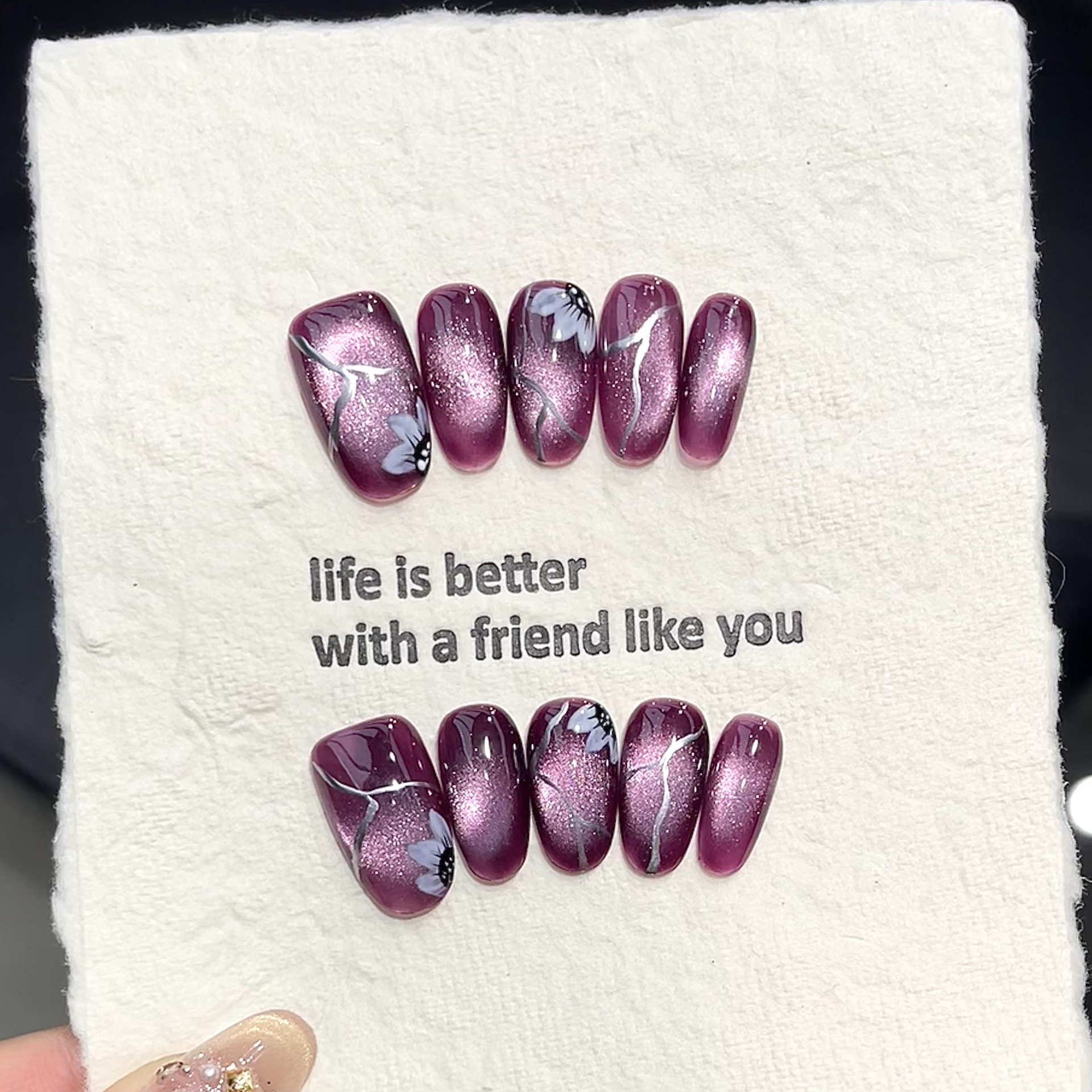 10pcs Handmade Pressed Oval Na - مراجعة Resin Art Design وسعره