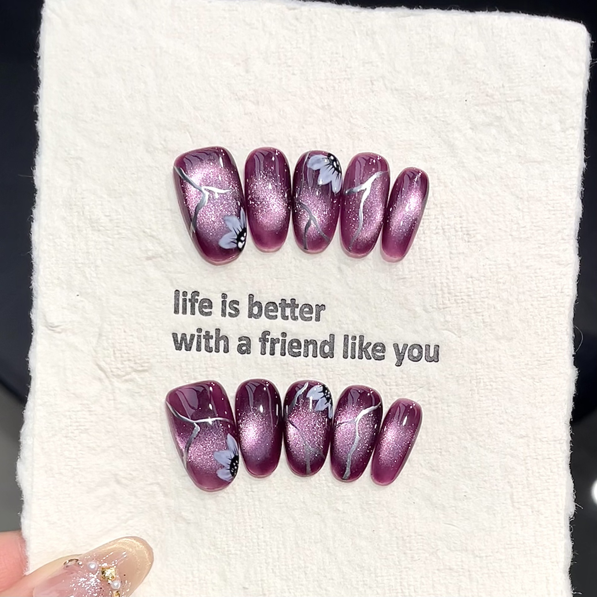 10pcs Handmade Pressed Oval Na - مراجعة Resin Art Design وسعره