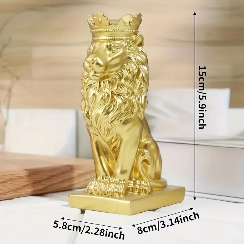 Creative Lion Statue Crown Lio - مراجعة Resin Art India وسعره
