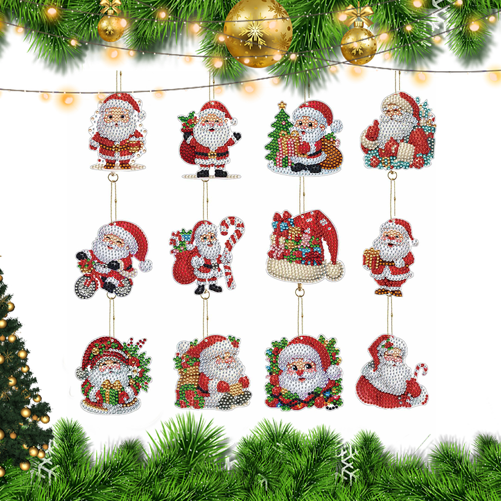 12Pcs Christmas Diamond Art Ke - مراجعة Resin Art A Keychain وسعره