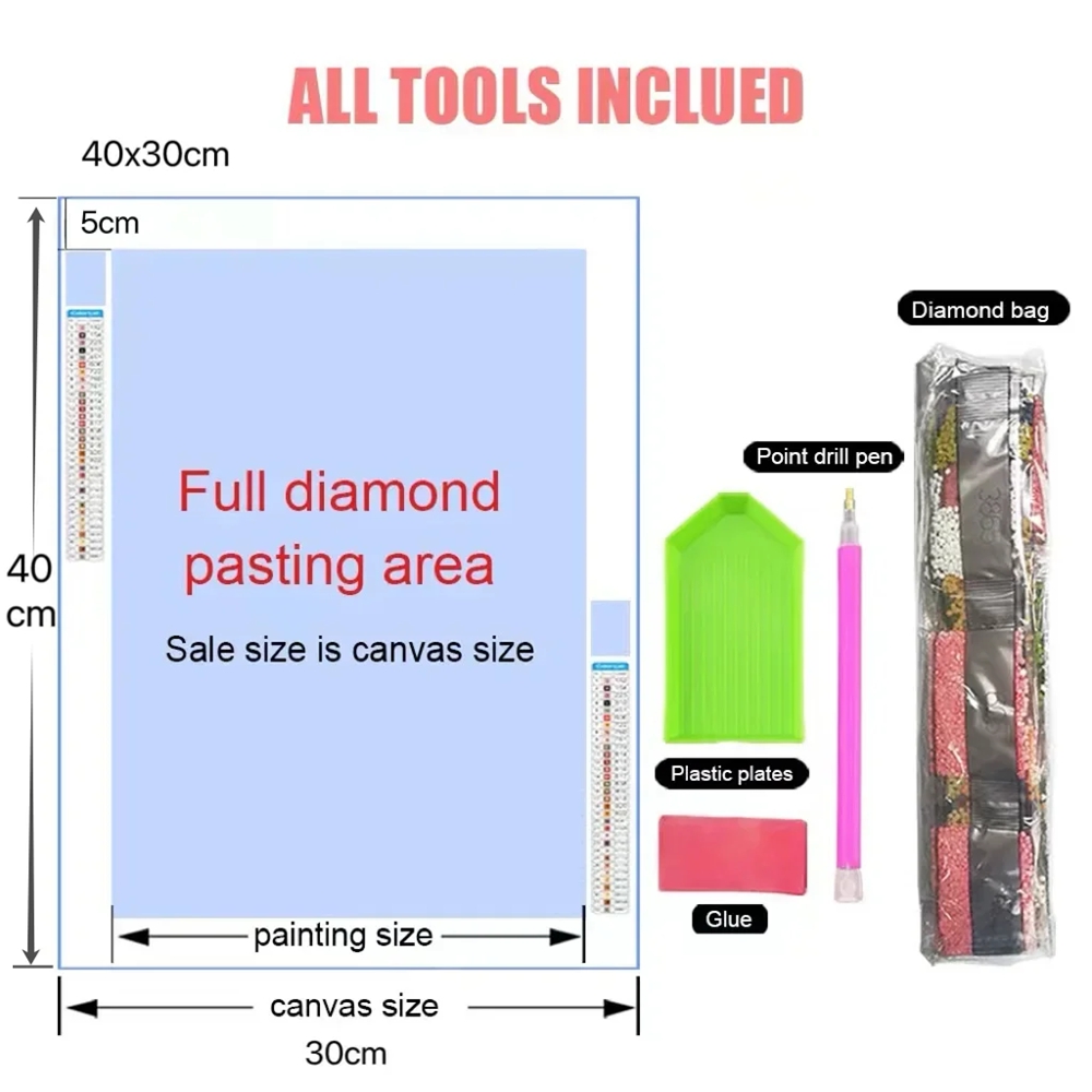 1pc frameless 5d DIY Diamond A - مراجعة Resin Art Bali وسعره