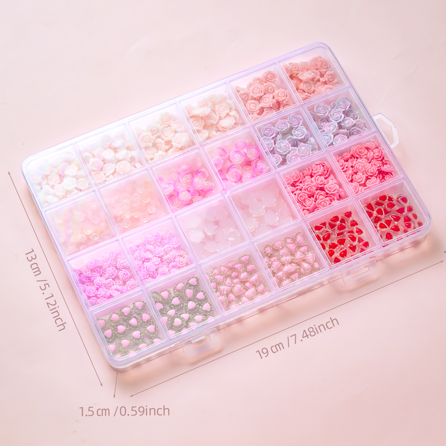 12grids Cute Red Bow Heart Res - مراجعة Resin Art Rose Petals وسعره