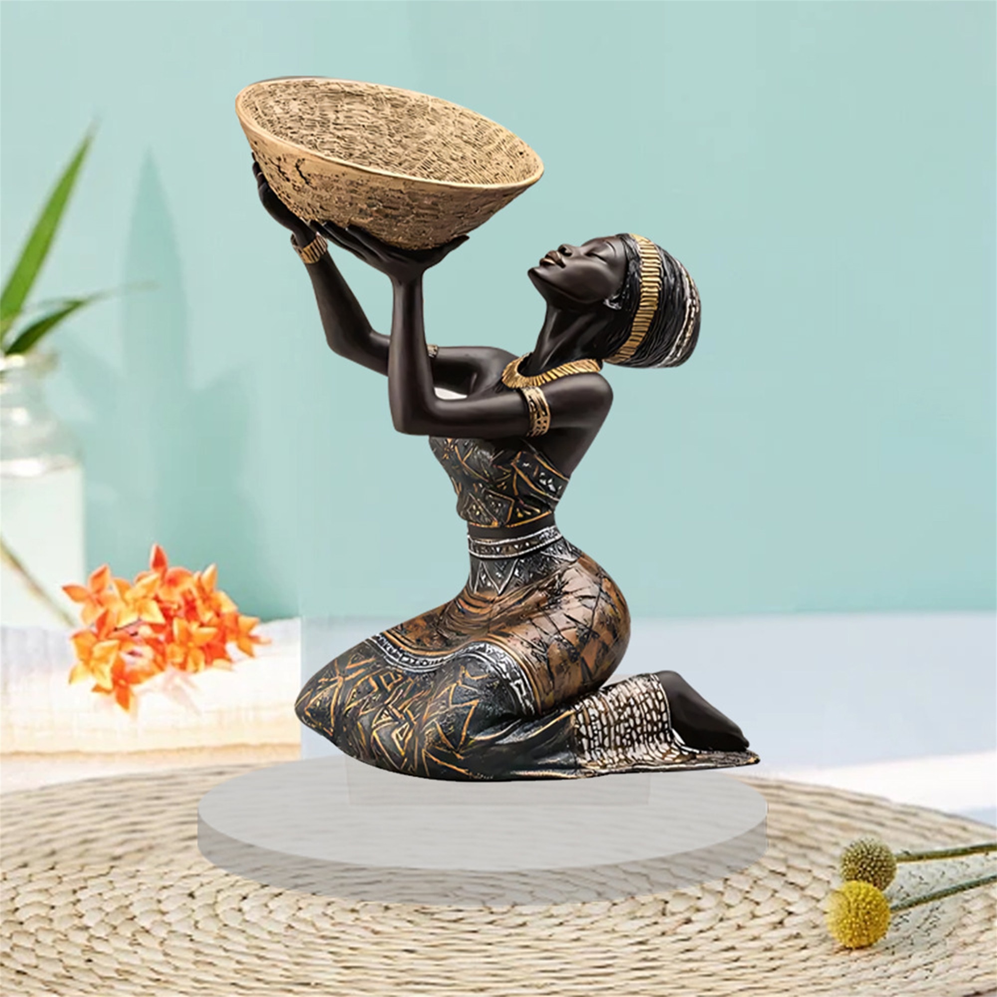 African Tribal Lady Figurine 3 - مراجعة Resin Art Gallery وسعره
