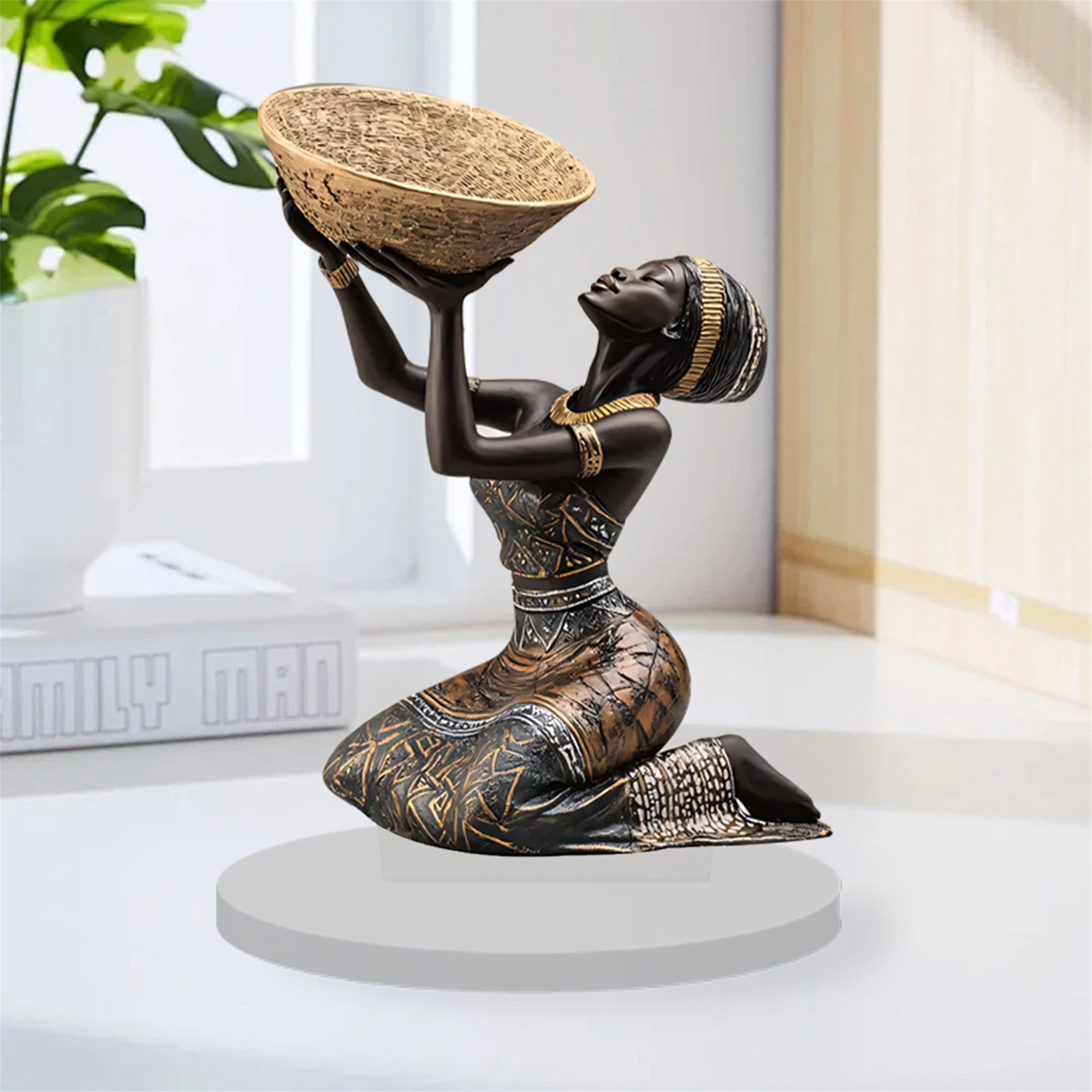 African Tribal Lady Figurine 3 - مراجعة Resin Art Gallery وسعره
