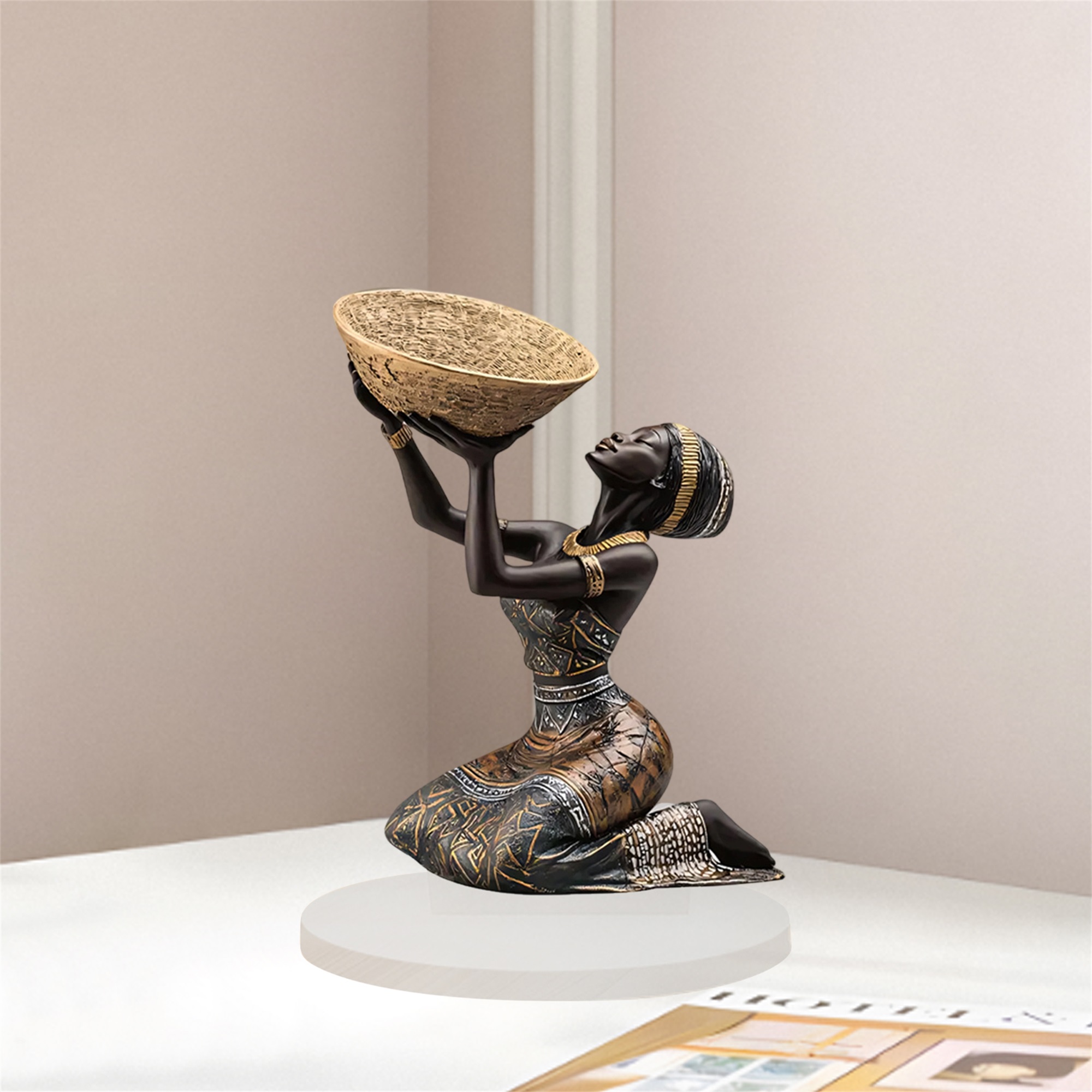 African Tribal Lady Figurine 3 - مراجعة Resin Art Gallery وسعره