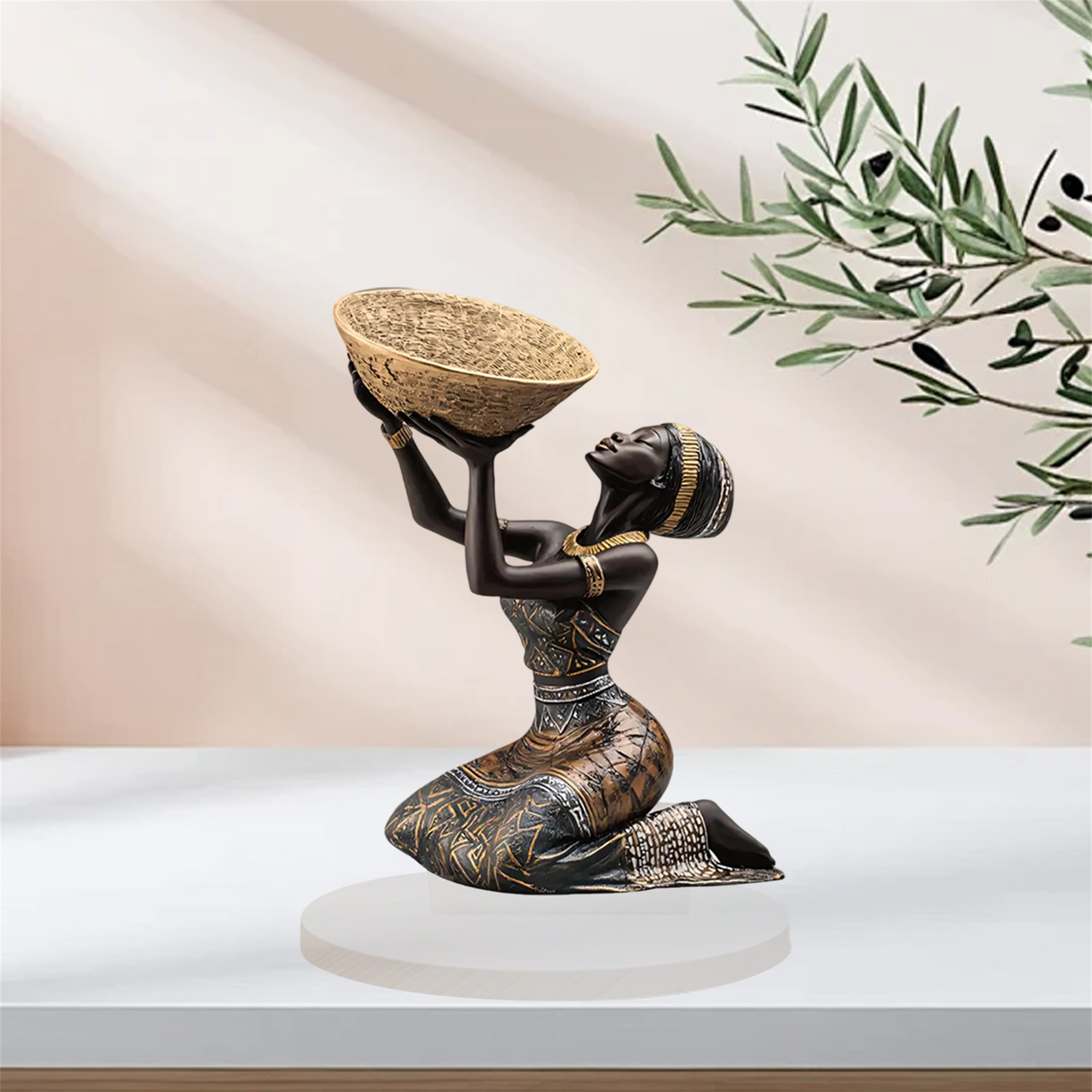 African Tribal Lady Figurine 3 - مراجعة Resin Art Gallery وسعره