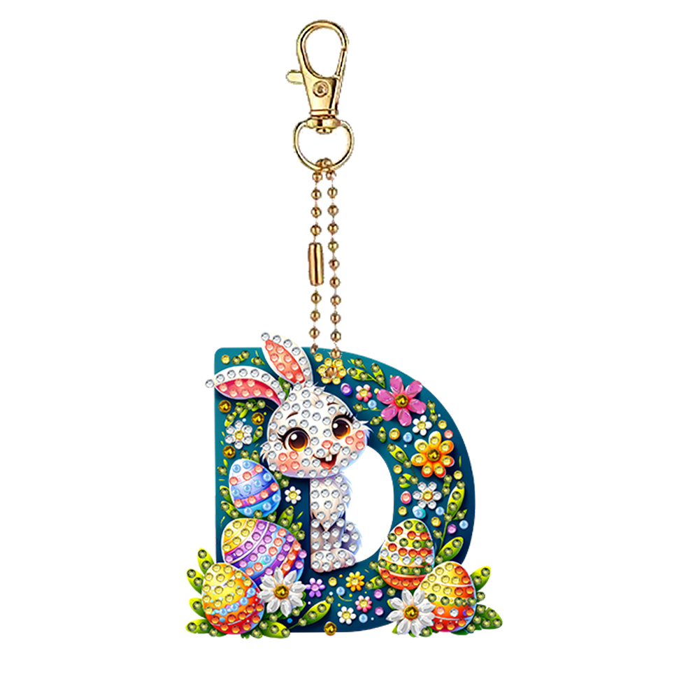 Easter Diamond Art Keychain Or - مراجعة Resin Art Letter Keychain وسعره