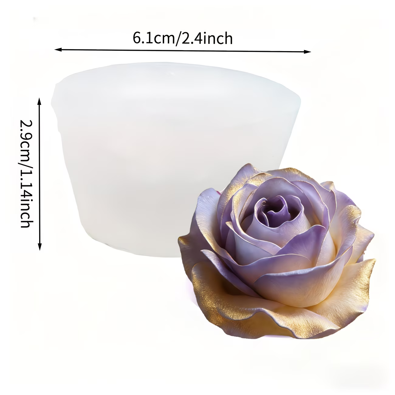 3D Elegant Rose Silicone Mold  - مراجعة Resin Art Rose Petals وسعره