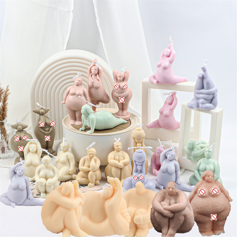 Abstract Fat Women Body Candle - مراجعة Resin Art Furniture وسعره