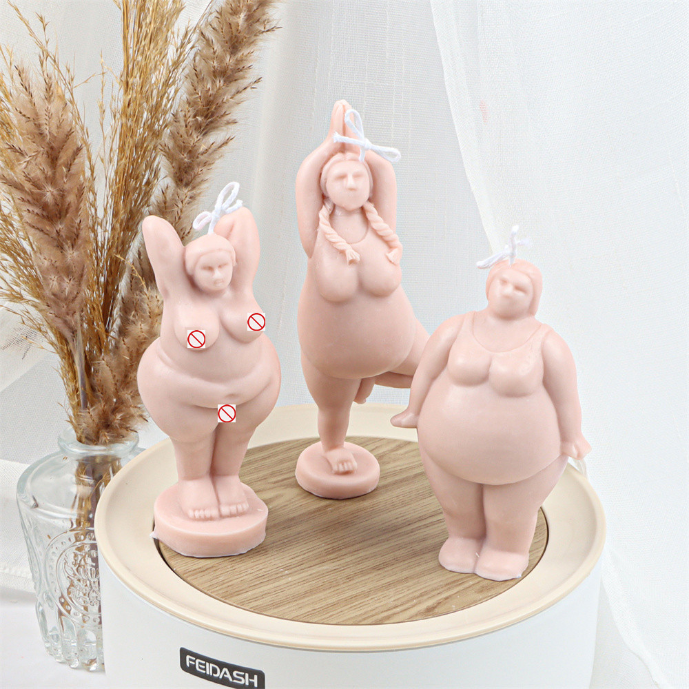Abstract Fat Women Body Candle - مراجعة Resin Art Furniture وسعره