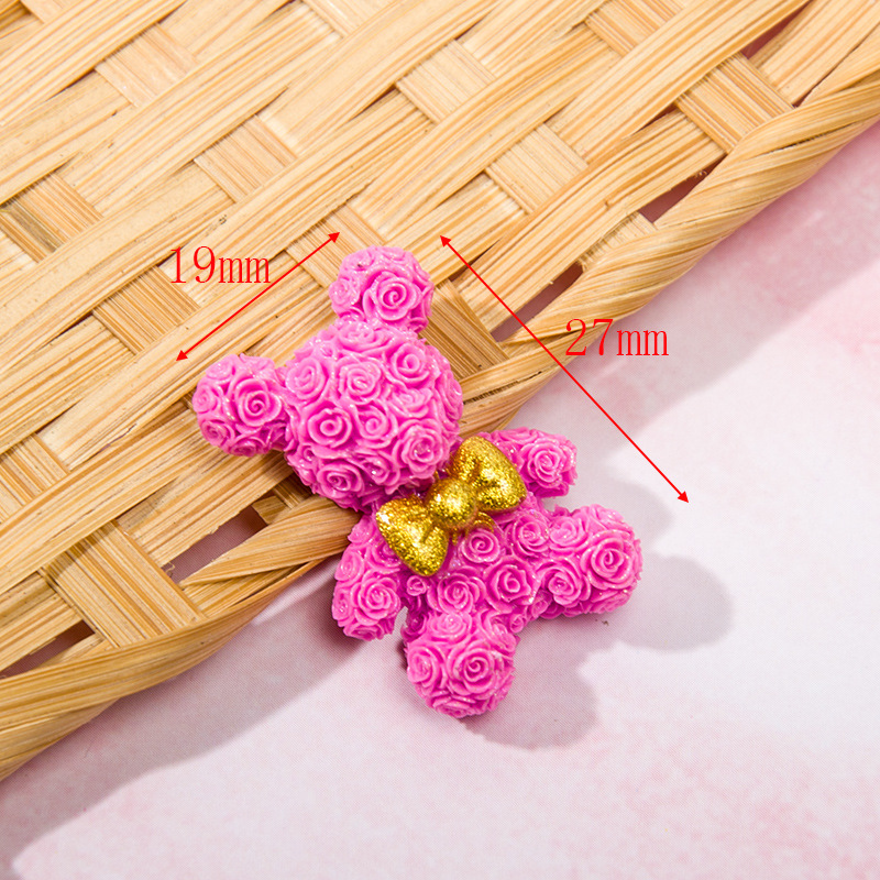 10pcs Rose Blossom Bear Resin  - مراجعة Resin Art Rose Petals وسعره