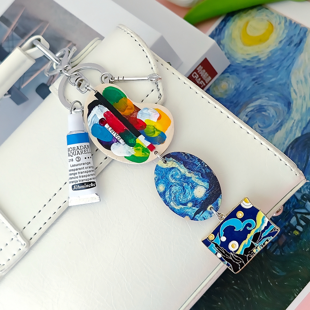 Girl with a Pearl Earring Van  - مراجعة Resin Art A Keychain وسعره