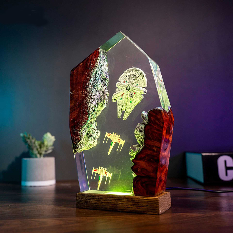 Table Resin Lamp Universe War  - مراجعة Resin Art Light وسعره