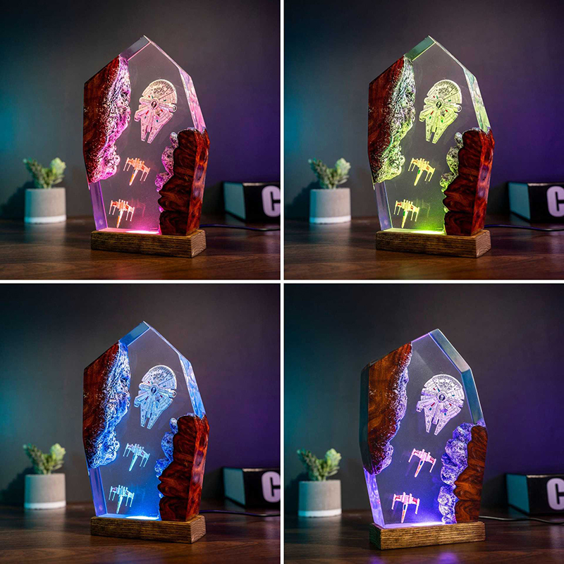 Table Resin Lamp Universe War  - مراجعة Resin Art Light وسعره