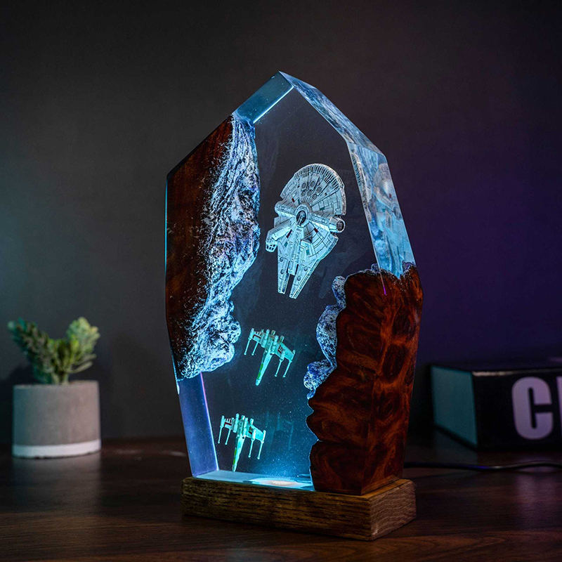 Table Resin Lamp Universe War  - مراجعة Resin Art Light وسعره