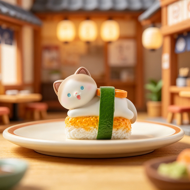 Kawaii Action Figure Sushi Cat - مراجعة Resin Art Furniture وسعره