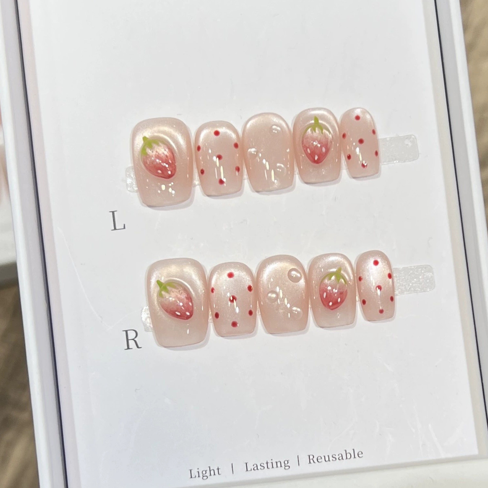 10PCS Short Square Fake Nails  - مراجعة Resin Art Design وسعره