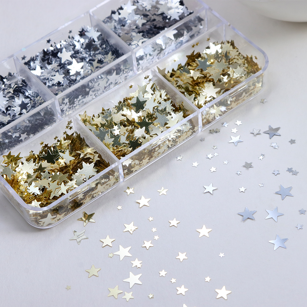 1-5MM Holographic Stars Glitte - مراجعة Resin Art A Keychain وسعره