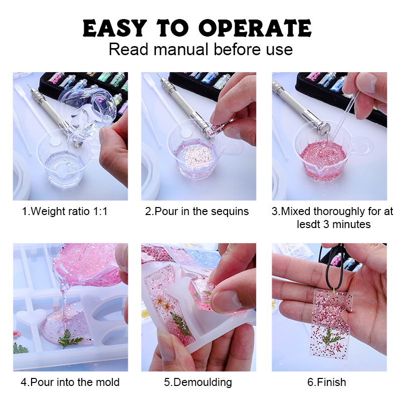 Epoxy Resin Silicone Molds Sta - مراجعة Resin Art A Keychain وسعره