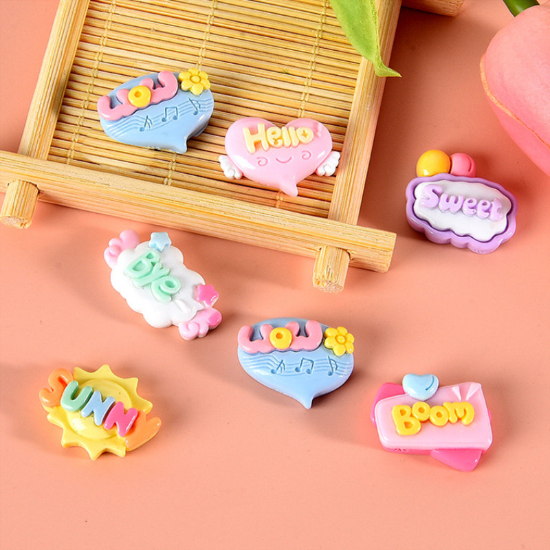 10/20/30Pcs Cute Letter Planar - مراجعة Resin Art Letter Keychain وسعره