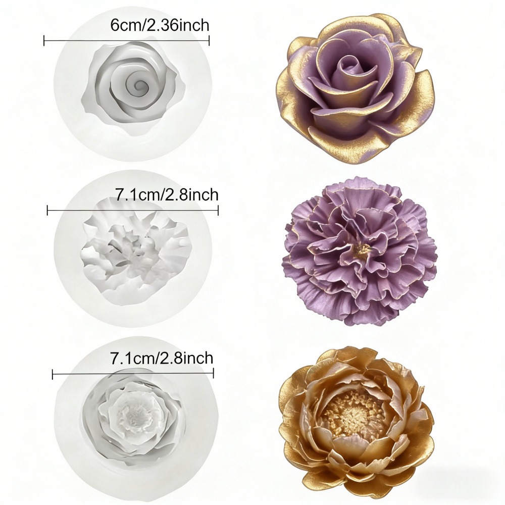 3-Piece Silicone Molds for Ros - مراجعة Resin Art Rose Petals وسعره