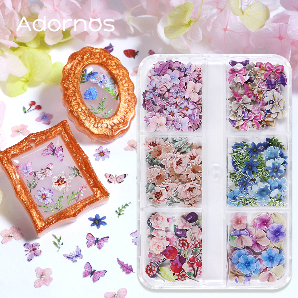 180pcs/box Wood Pulp Flowers C - مراجعة Resin Art Design وسعره