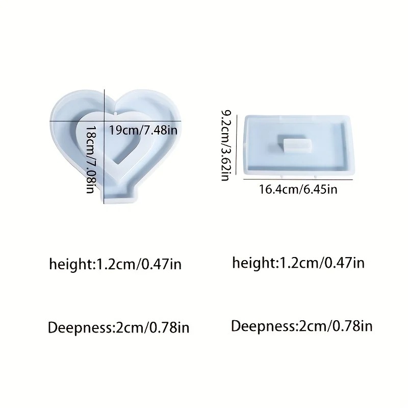 Heart Resin Molds, 2 Pieces Lo - مراجعة Resin Art A Keychain وسعره