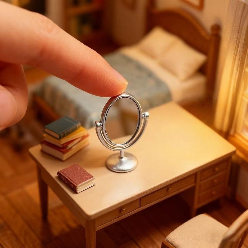 1Pcs Miniature Retro Mirror Dr - مراجعة Resin Art Furniture وسعره