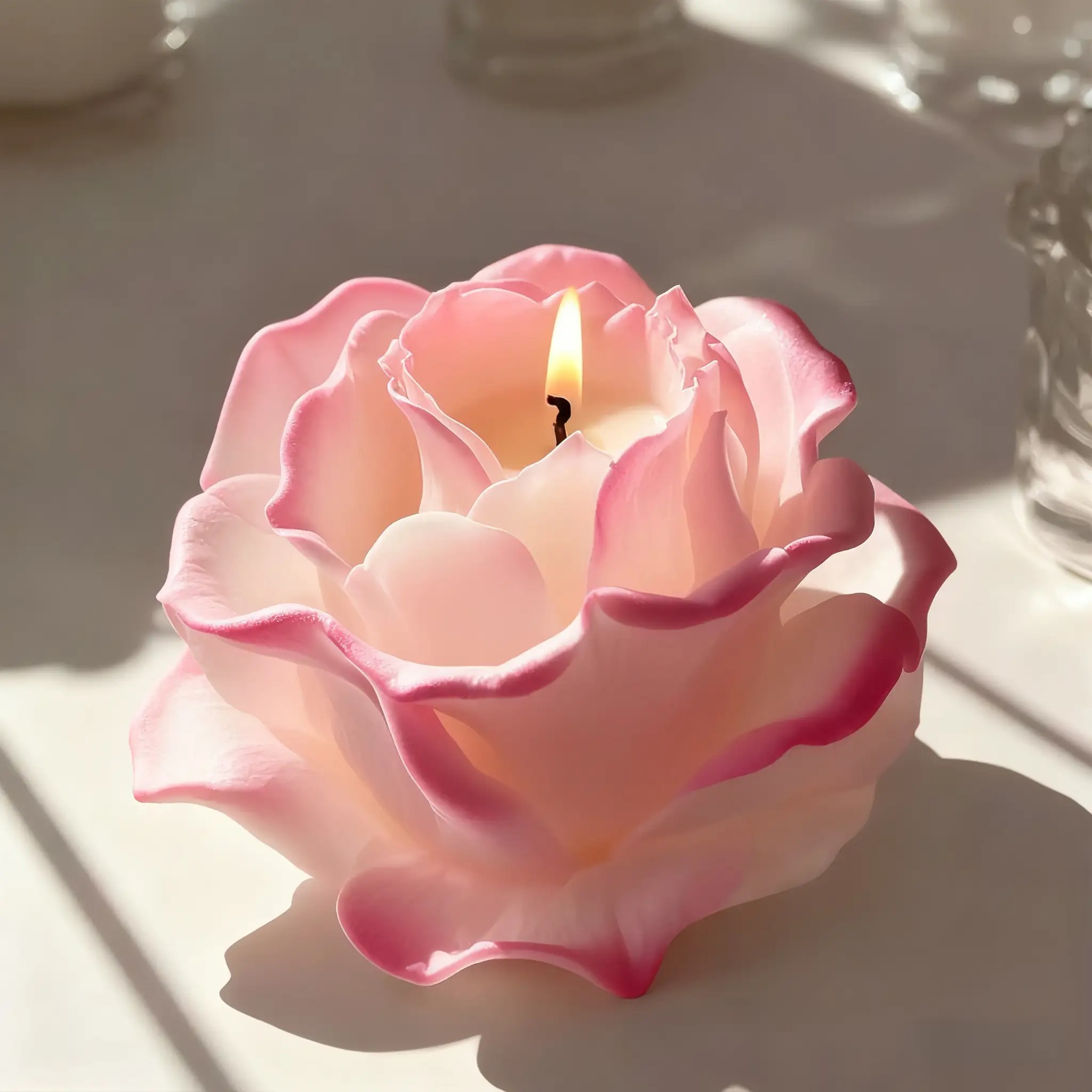 1 Piece 3D Elegant Rose Silico - مراجعة Resin Art Rose Petals وسعره