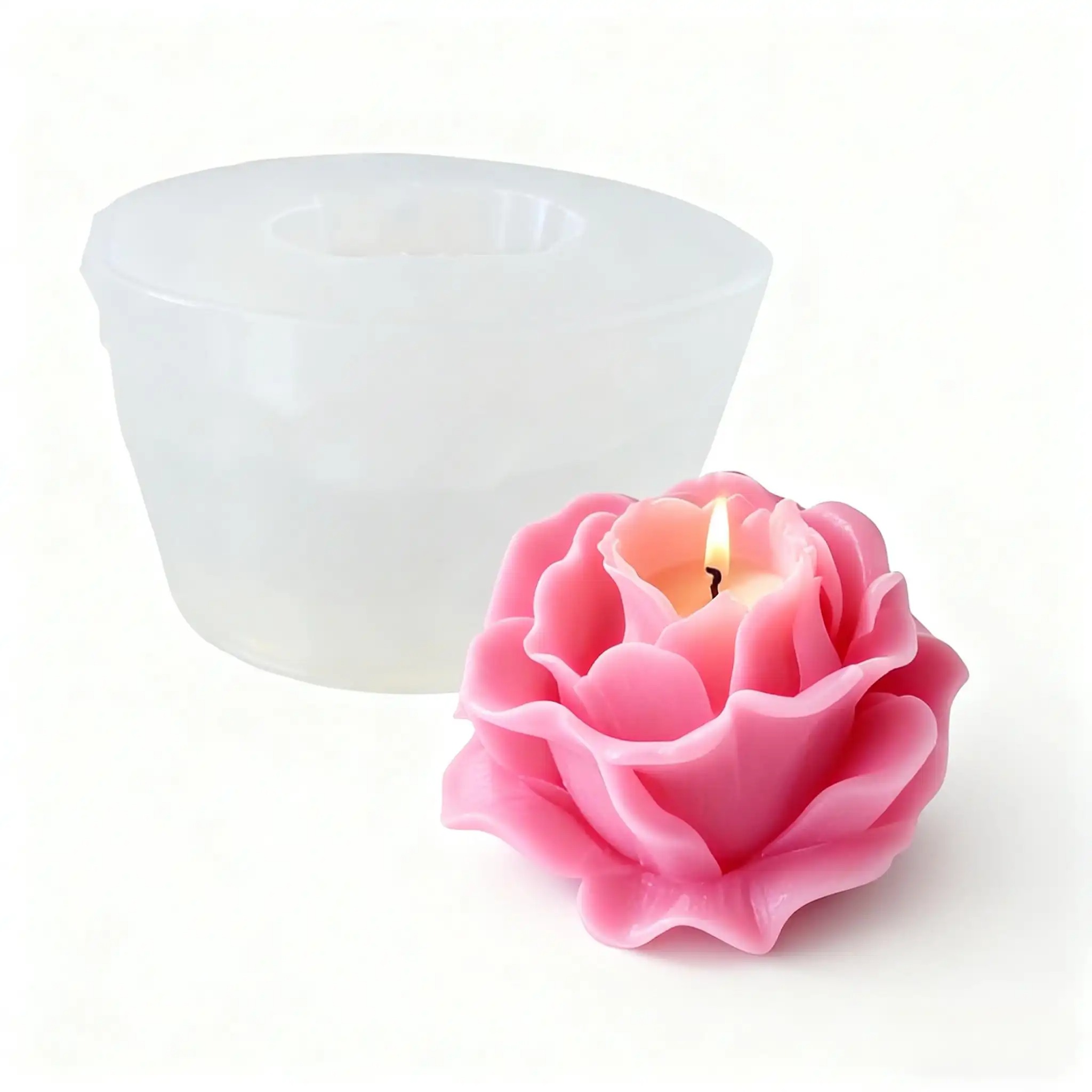 1 Piece 3D Elegant Rose Silico - مراجعة Resin Art Rose Petals وسعره