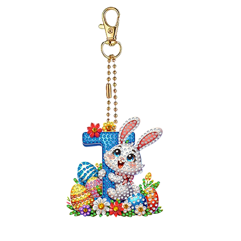 Easter Diamond Art Keychain Or - مراجعة Resin Art Letter Keychain وسعره