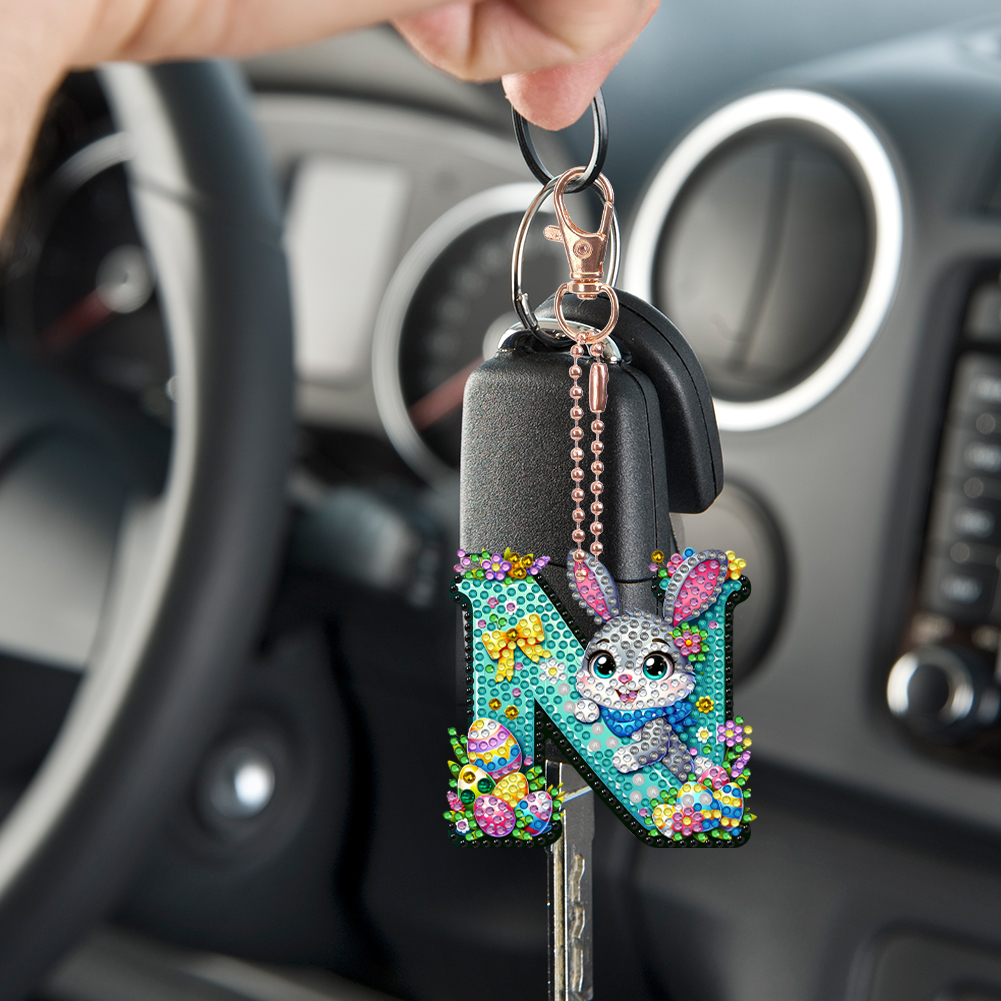 Easter Diamond Art Keychain Or - مراجعة Resin Art Letter Keychain وسعره