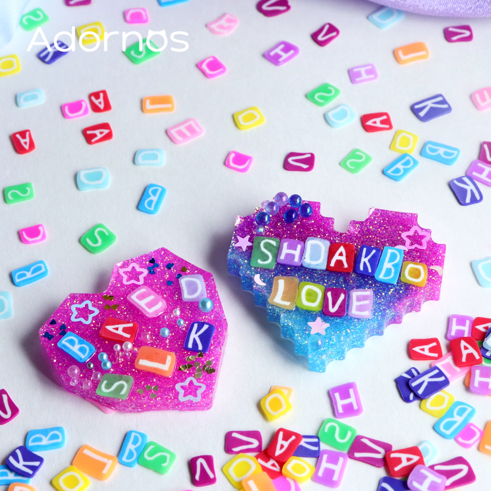 10g Colorful Letters Soft Clay - مراجعة Resin Art Letter Keychain وسعره
