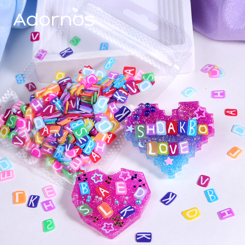 10g Colorful Letters Soft Clay - مراجعة Resin Art Letter Keychain وسعره