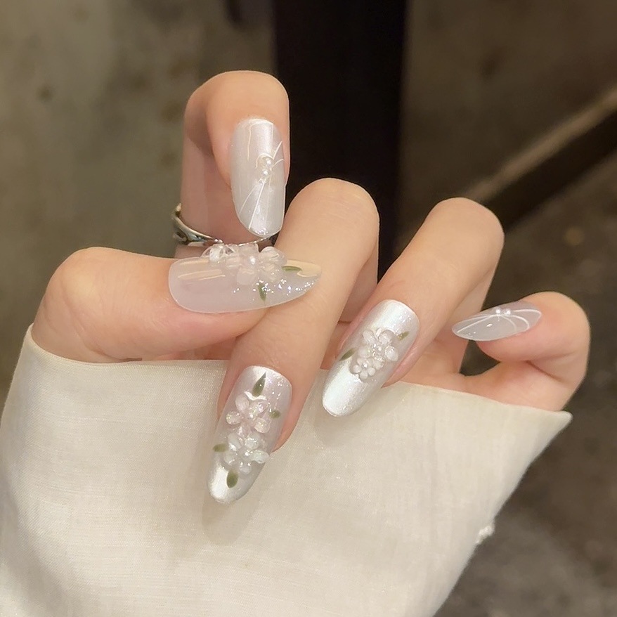 10pcs Glitter Sliver Press On  - مراجعة Resin Art Design وسعره