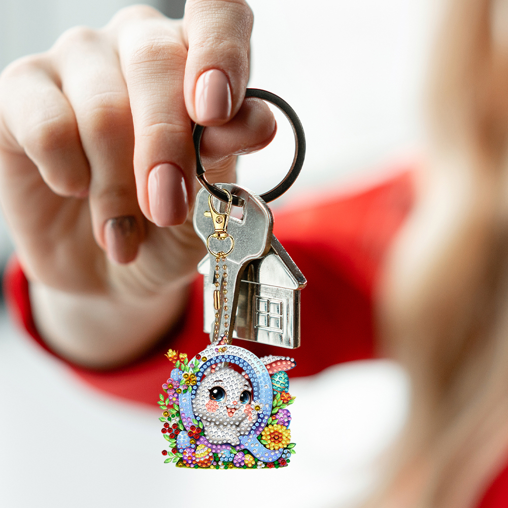 Easter Diamond Painting Keycha - مراجعة Resin Art Letter Keychain وسعره