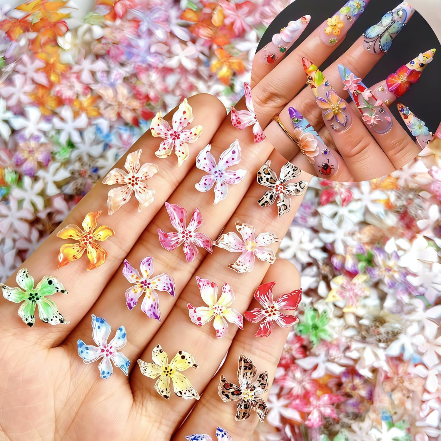 20/40/60/80pcs Ice Crystal Flo - مراجعة Resin Art Rose Petals وسعره