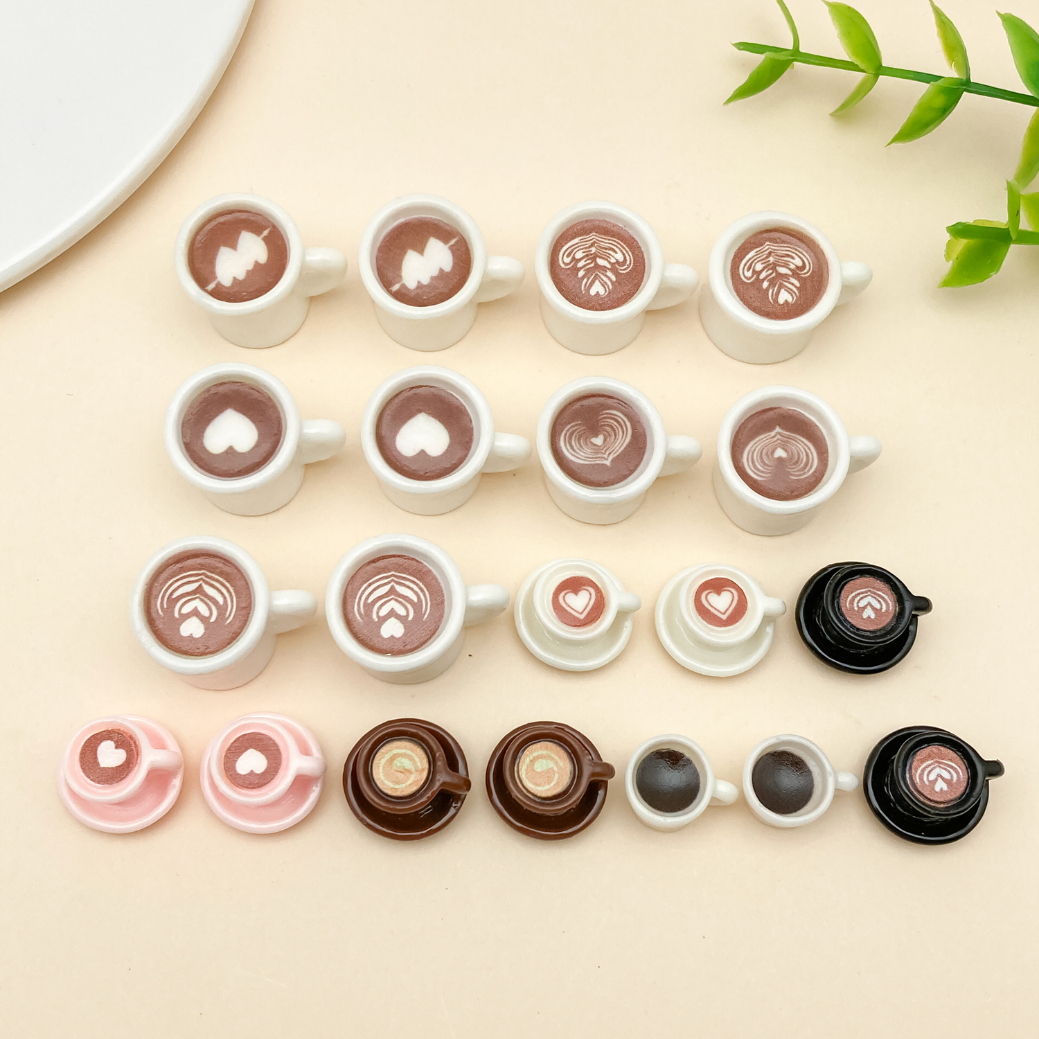 10/20pcs/lot Cute Latte Art Co - مراجعة Resin Art A Keychain وسعره