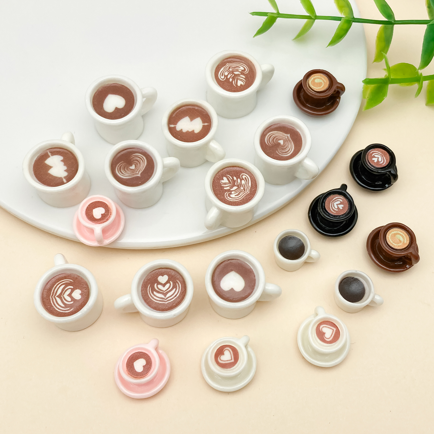 10/20pcs/lot Cute Latte Art Co - مراجعة Resin Art A Keychain وسعره