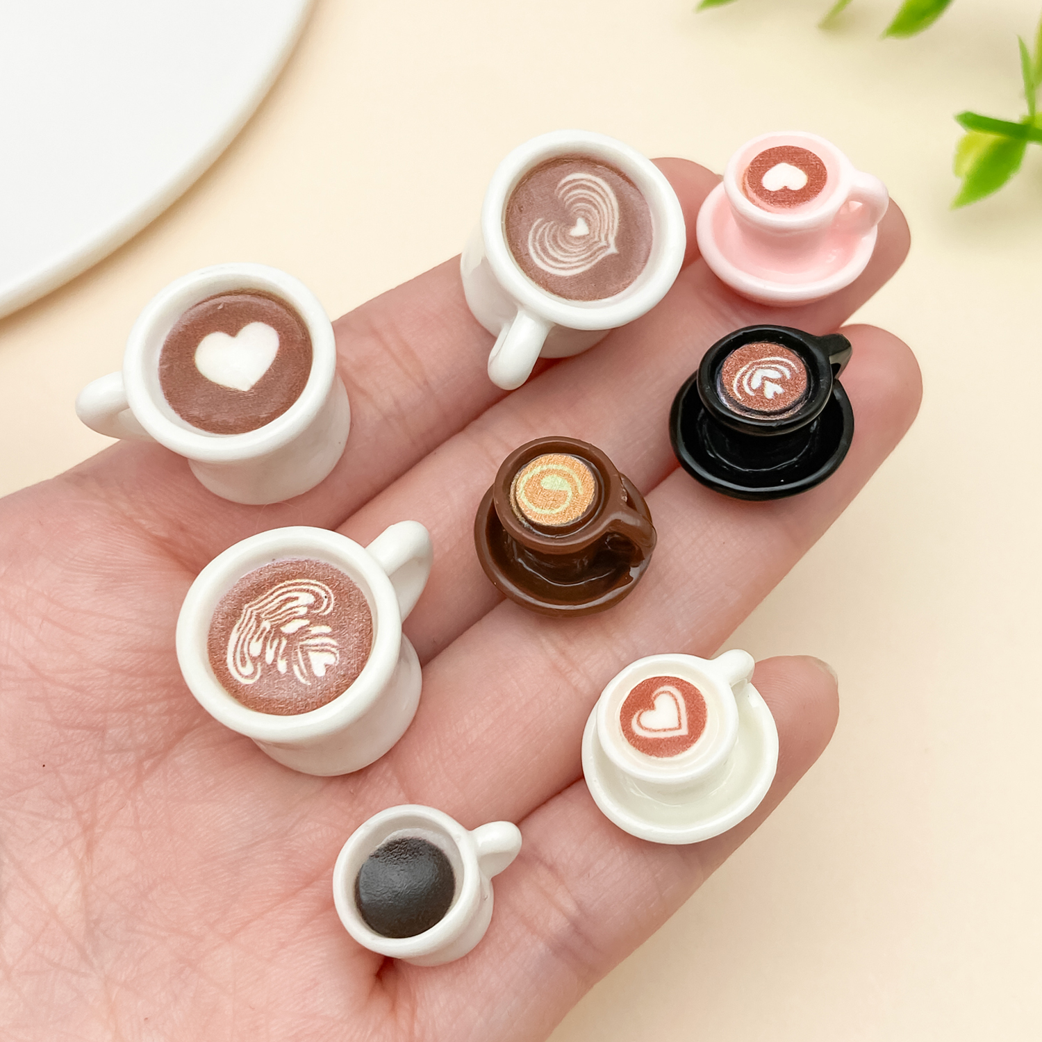 10/20pcs/lot Cute Latte Art Co - مراجعة Resin Art A Keychain وسعره