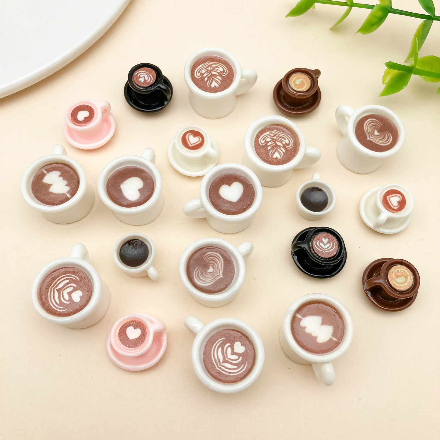 10/20pcs/lot Cute Latte Art Co - مراجعة Resin Art A Keychain وسعره