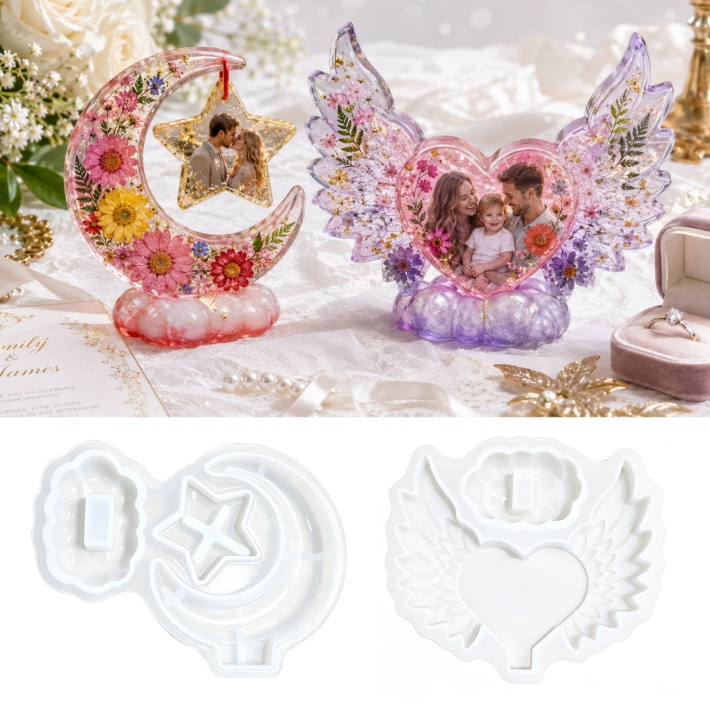 S0308 Heart Shaped Photo Frame - مراجعة Resin Art Design وسعره