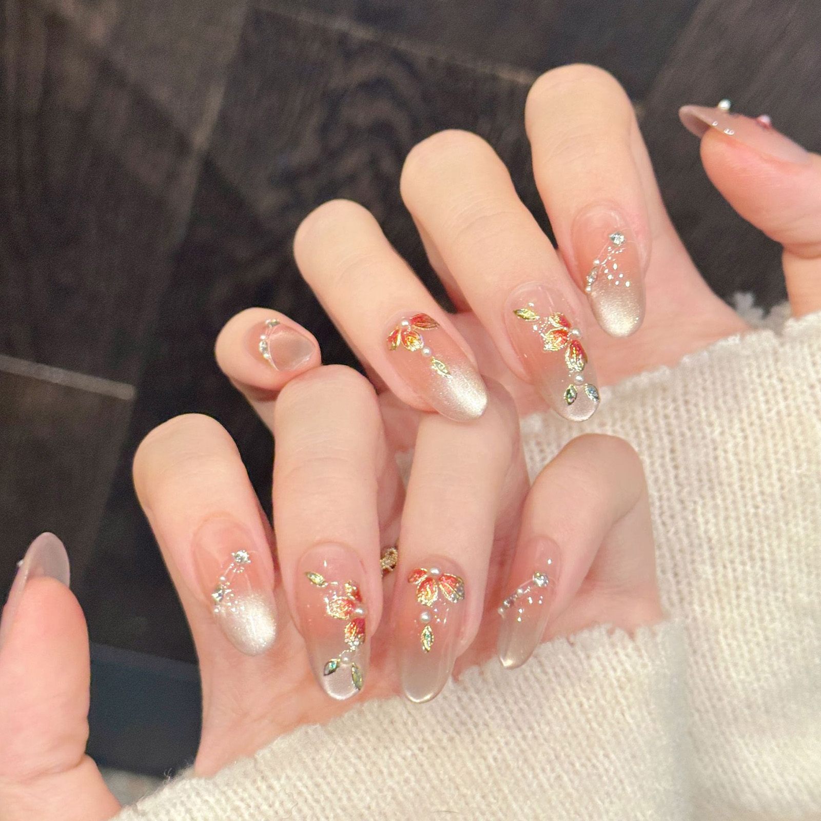 10pcs Handmade Fake Nails Pres - مراجعة Resin Art Design وسعره