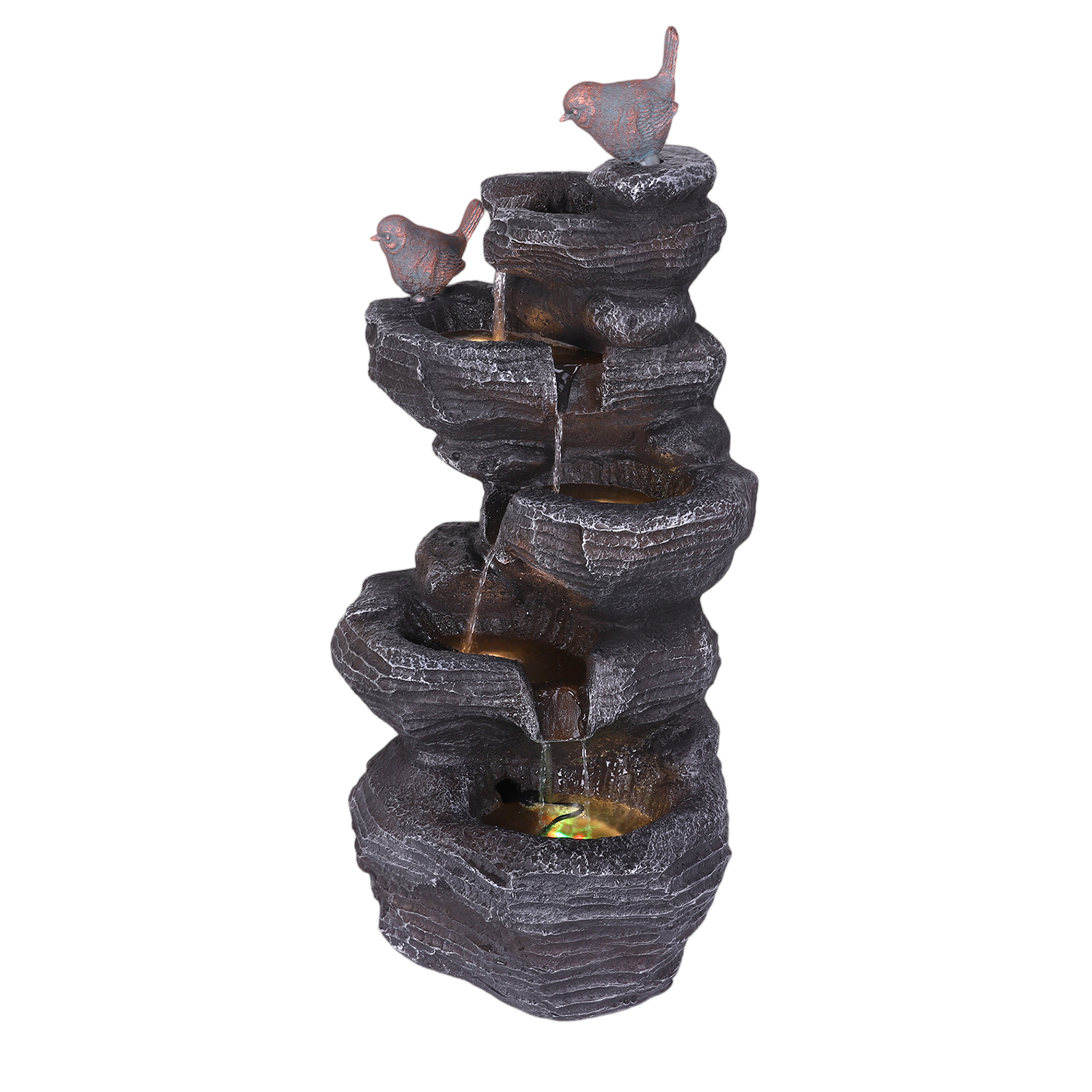 27in H 5-Tier Cascading Rock W - مراجعة Resin Art Light وسعره