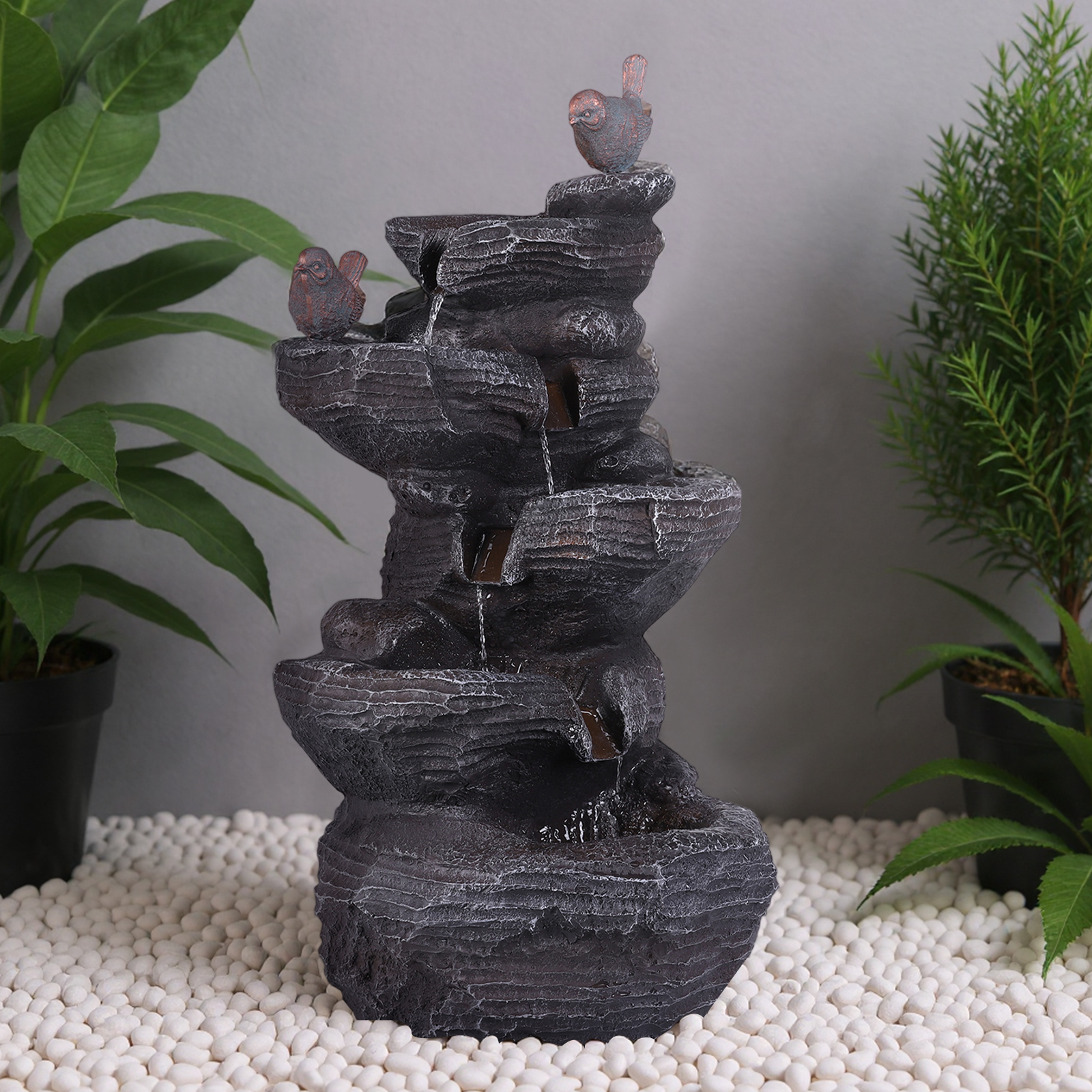 27in H 5-Tier Cascading Rock W - مراجعة Resin Art Light وسعره